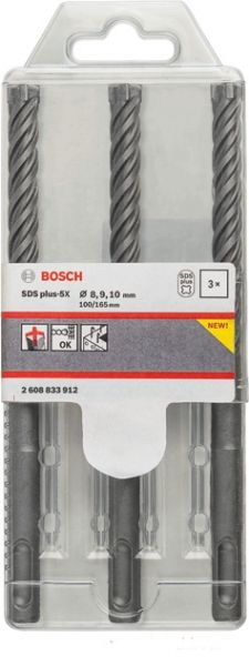  буров Bosch SDS-plus-5X, 3 шт, 2608833912 - Купить набор буров .