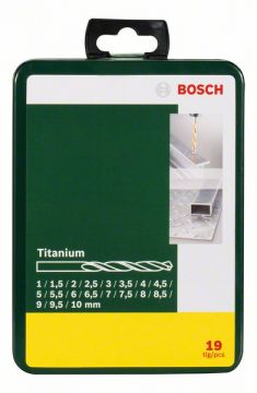 Набор сверл по металлу Bosch HSS-TIN, 19 шт