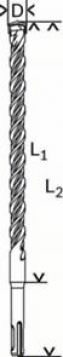 Бур Bosch SDS-plus-5, 24x200x250 мм