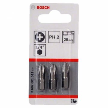 Бита Bosch Extra-Hart PH 2 x 25 мм, 3 шт