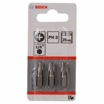Бита Bosch Extra-Hart PH 3 x 25 мм, 3 шт