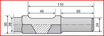 Зубило для асфальта Bosch с шестигранным хвостовиком 30 мм, 125x450 мм
