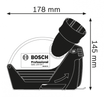 Защитный кожух для резки с отводом пыли Bosch GDE 125 EA-T