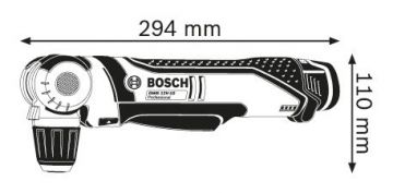 Аккумуляторная угловая дрель Bosch GWB 12V-10