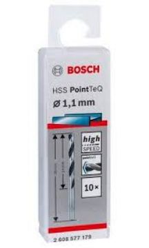 Сверло по металлу Bosch HSS-PointTeQ 1,1 x 34 мм, 10 шт