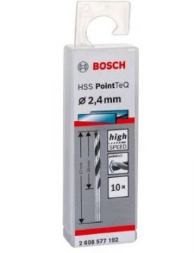 Сверло по металлу Bosch HSS-PointTeQ 2,4 x 57 мм, 10 шт