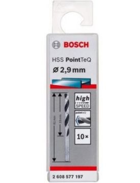 Сверло по металлу Bosch HSS-PointTeQ 2,9 x 61 мм, 10 шт