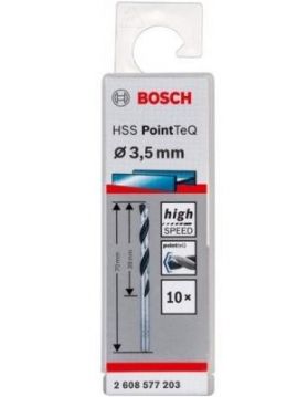 Сверло по металлу Bosch HSS-PointTeQ 3,5 x 70 мм, 10 шт