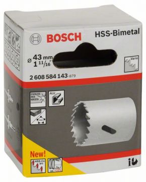 Биметаллическая коронка Bosch Standart Vario 43 мм