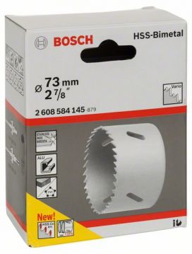 Биметаллическая коронка Bosch Standart Vario 73 мм