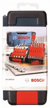 Набор сверл по металлу Bosch HSS-G Tough Box, 18 шт