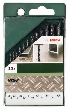 Набор сверл по металлу Bosch HSS-R, 13 шт