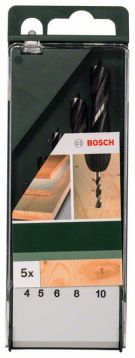 Набор спиральных сверл по дереву Bosch, 5 шт