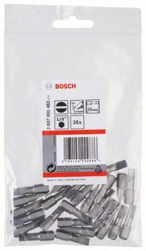 Бита Bosch Extra-Hart S0.8x5.5 мм x 25 мм, 25 шт