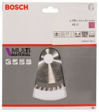 Пильный диск Bosch Multi Material 130х20/16, Z42