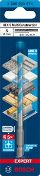Сверло универсальное Bosch EXPERT HEX-9 MultiConstruction 6x100 мм