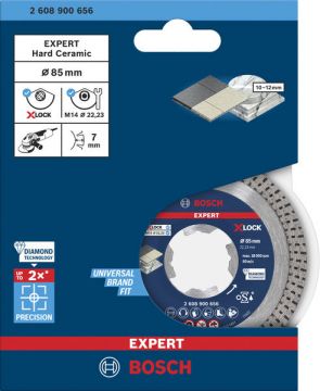 Алмазный отрезной круг по керамике Bosch EXPERT HardCeramic X-LOCK 85x22,23х1,6x7 мм