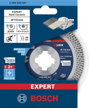 Алмазный отрезной круг по керамике Bosch EXPERT HardCeramic X-LOCK 115x22,23х1,4x10 мм