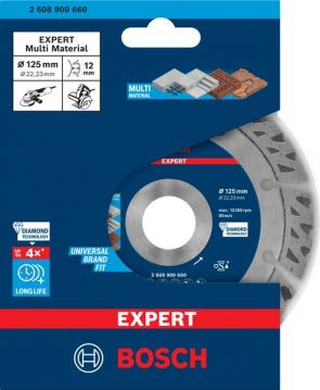 Алмазний відрізний круг універсальний Bosch EXPERT MultiMaterial 125x22.23x2.2x12 мм
