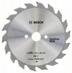 Пильный диск Bosch Optiline Wood ECO 150 x 20/16, Z18