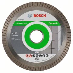Алмазный отрезной круг по керамике Bosch Best for Ceramic Extraclean Turbo 125x22.23x1.4x7 мм