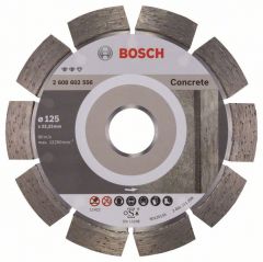 Алмазный отрезной круг по бетону Bosch Expert for Concrete 125x22.23x2.2x12 мм