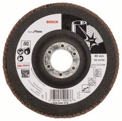 Лепестковый шлифовальный круг прямой Bosch Best for Inox K 40, 125 мм