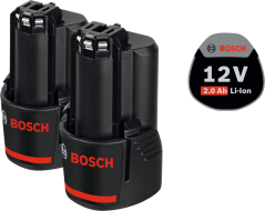 Комплект аккумуляторных батарей Li-ion Bosch 2 х GBA 12 V, 2.0 Ач