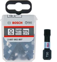 Ударная бита Bosch Impact Control T30x25 мм TicTac, 25 шт