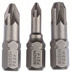 Набор бит Bosch Extra-Hart PZ1/PZ2/PZ3 x 25 мм, 3 шт