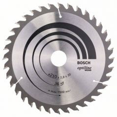 Пильный диск Bosch Optiline Wood 210 x 30 мм, Z36