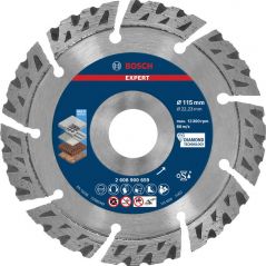 Алмазный отрезной круг универсальный Bosch EXPERT MultiMaterial 115x22.23x2.2x12 мм