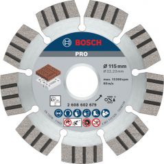 Алмазный отрезной круг по абразивным материалам Bosch PRO Abrasive 115x22.23x2.2x12 мм