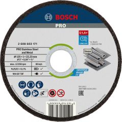 Отрезной круг Bosch PRO Stainless Steel and Metal 125x1 мм, WA 60 T BF, 10 шт