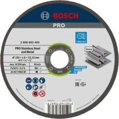 Отрезной круг Bosch PRO Stainless Steel and Metal 150x1,6 мм, AS 60 T INOX BF